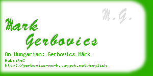 mark gerbovics business card