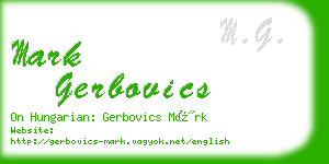 mark gerbovics business card